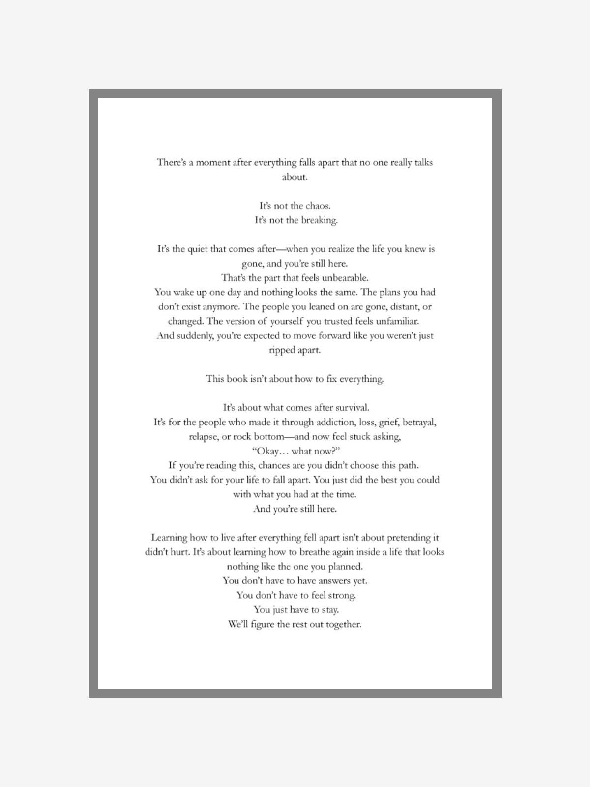 Healing Workbook for Starting Over | Recovery and Rebuilding Life (Digital Download)